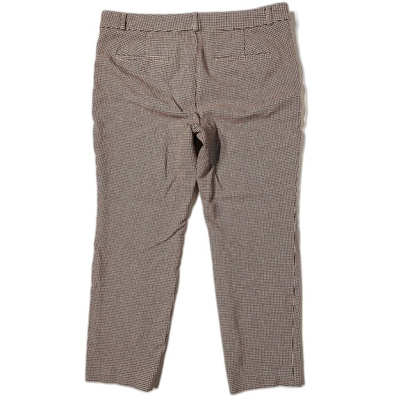 Banana Republic Sloan Purple Black Houndstooth Stretch Crop Ankle Pants Women 12 - Picture 3 of 8